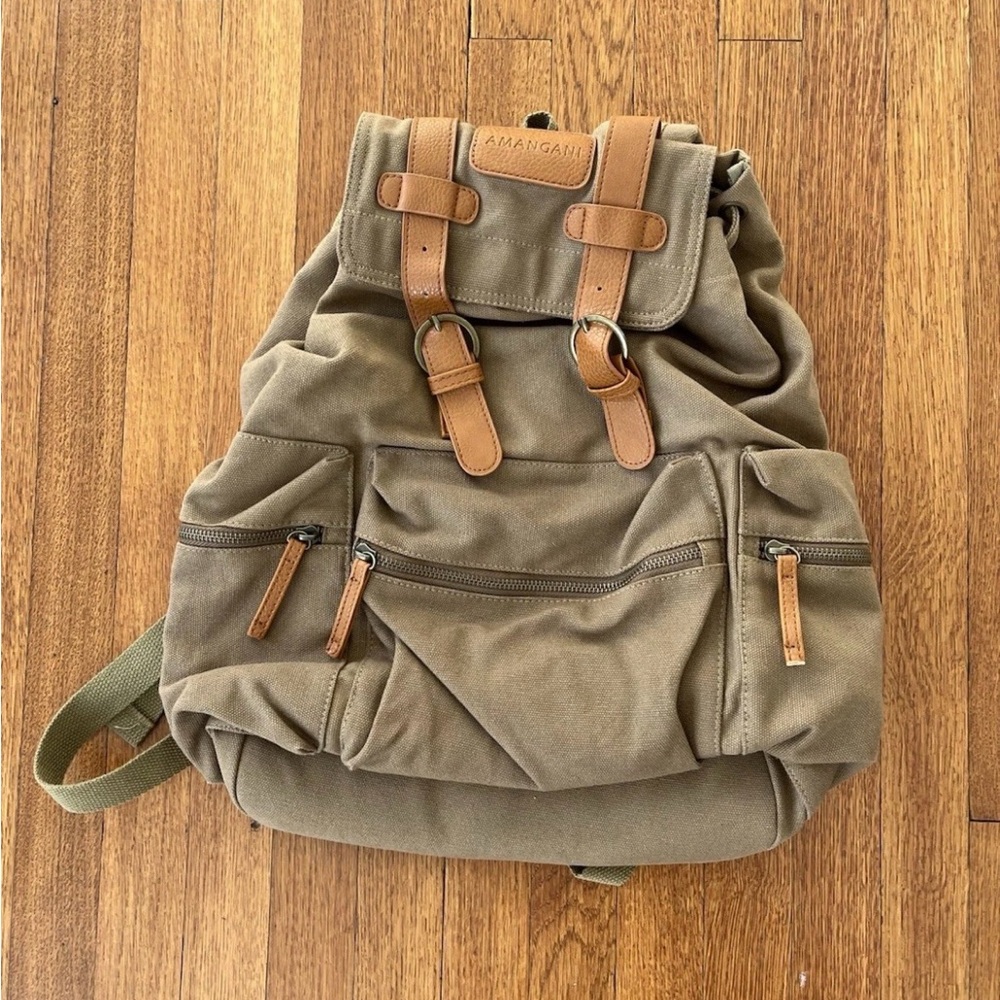Amangani Luxury Exclusive Resort Jackson Hole Canvas Backpack EC